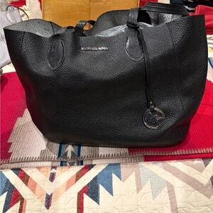 Michael Kors Black Textured Tote